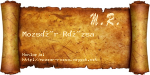 Mozsár Rózsa névjegykártya